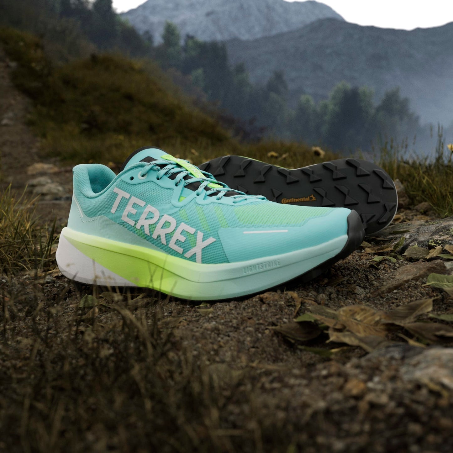 Adidas - Terrex Agravic 3 - Flash Aqua / Cloud White / Lucid Lemon - Chaussures trail running hommes