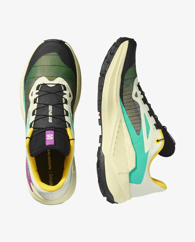 Salomon - Genesis - Transparent Yellow / Black / Willowherb - Chaussures trail running hommes
