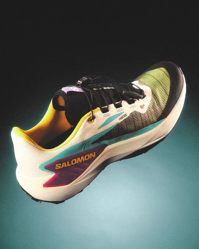 Salomon - Genesis - Transparent Yellow / Black / Willowherb - Chaussures trail running hommes