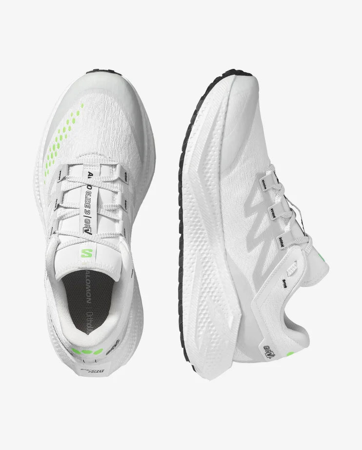Salomon - Aero Glide 3 GRVL - White / Ftw Silver / Green Gecko - Chaussures running femmes