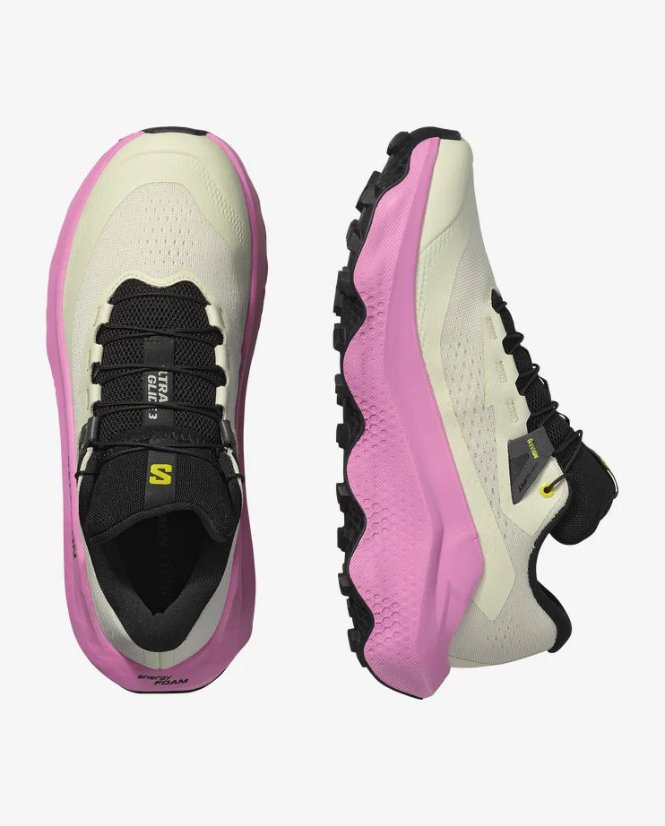 Salomon - Ultra Glide 3 - Almond Milk / Cyclamen / Black- Chaussures trail running femmes