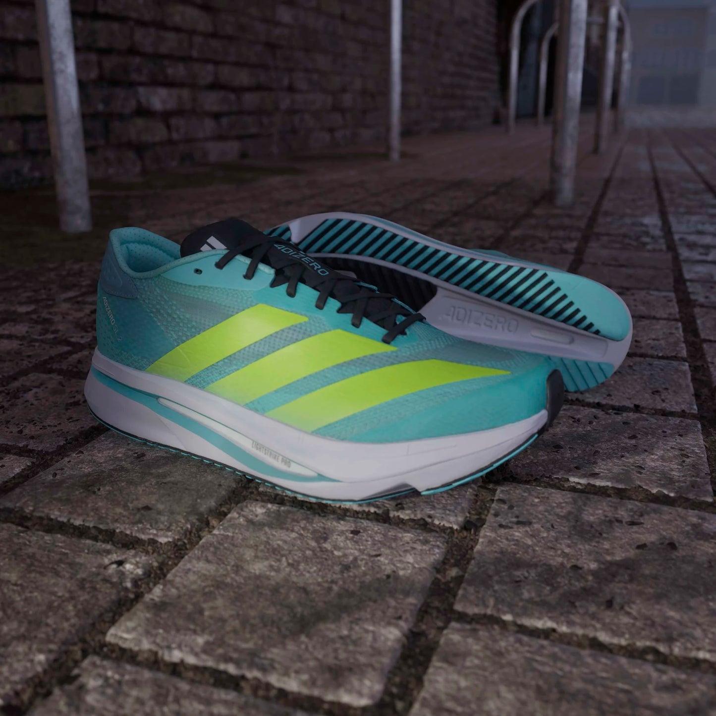 Adidas - Adizero SL2 - flash aqua / lucid lemon - Chaussures de running hommes