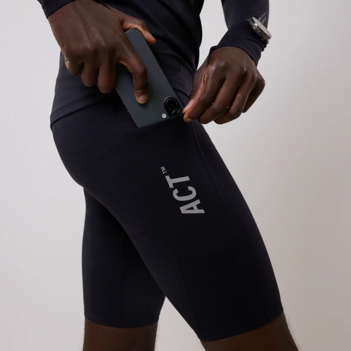 Act Running - BioFlex Half Tight - noir - cuissard running hommes