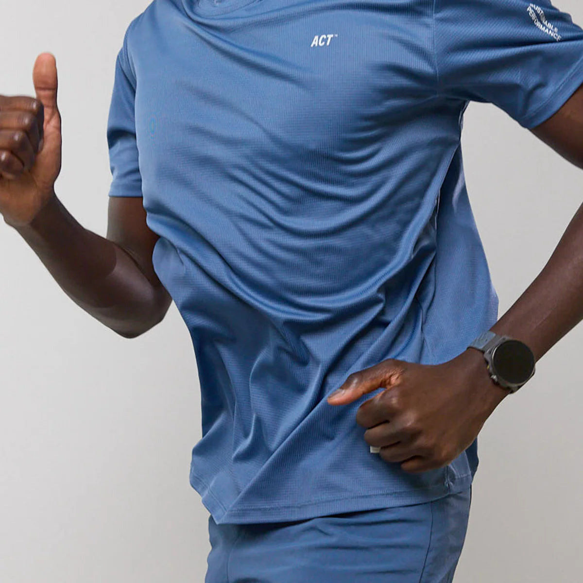 Act Running - BioPerf Tee - bleu orage - teeshirt running hommes