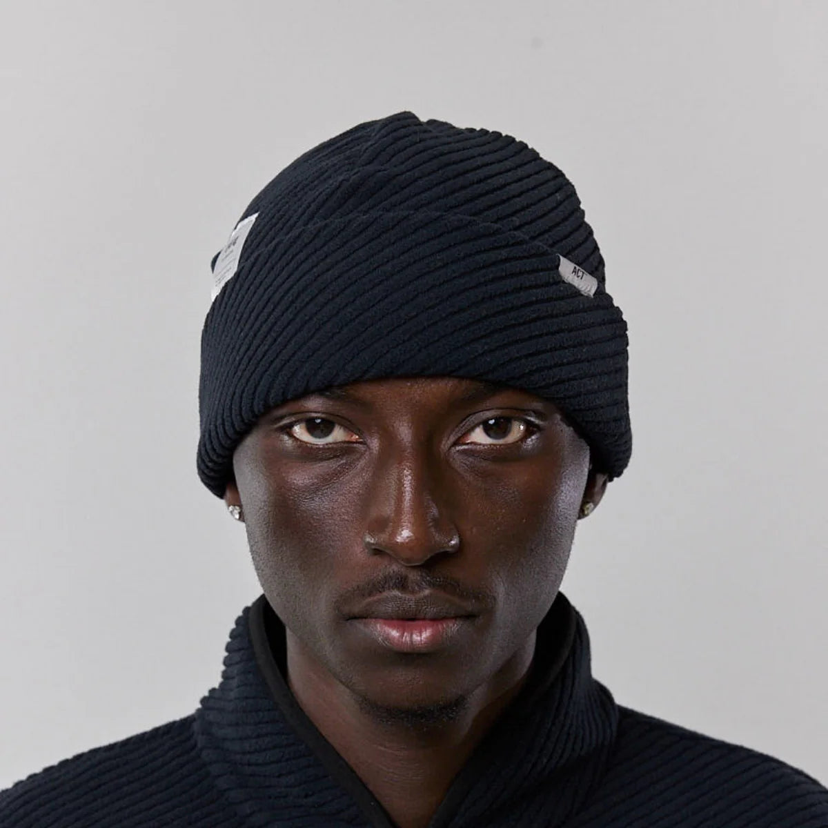 Act Running - ThermoShell Beanie - black - Bonnet à revers de running unisexe