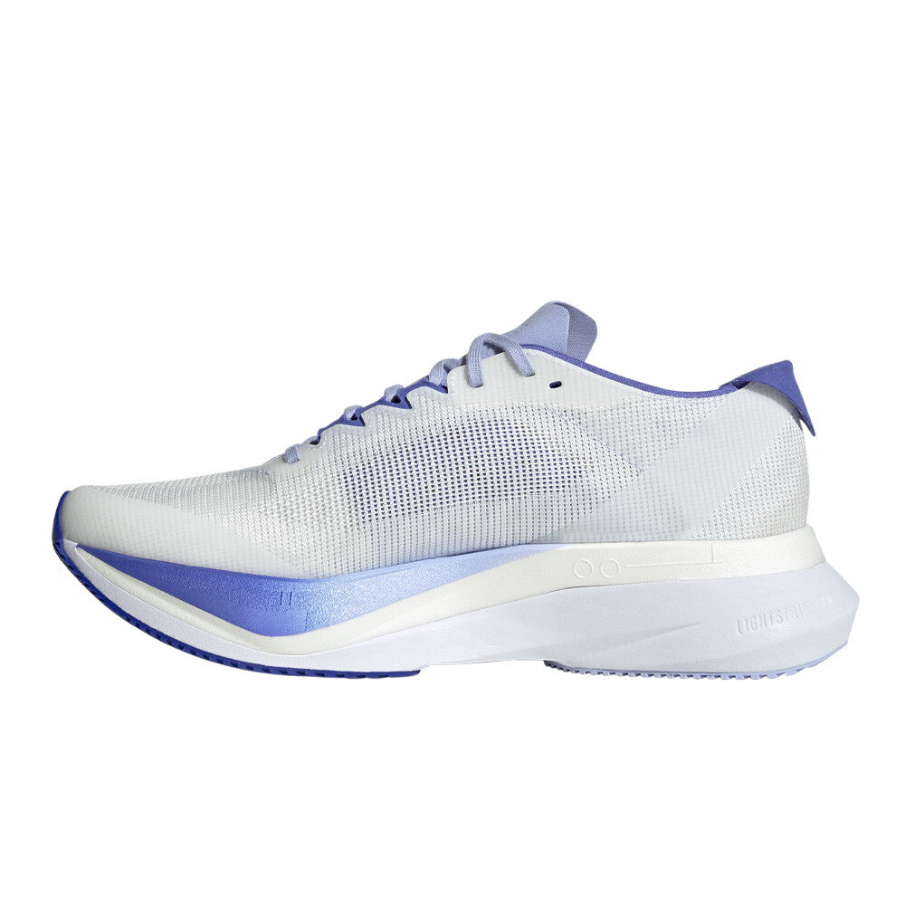 Adidas - Adizero Boston 12 - White / Lucid Blue / Cobalt Blue - Chaussures running femmes