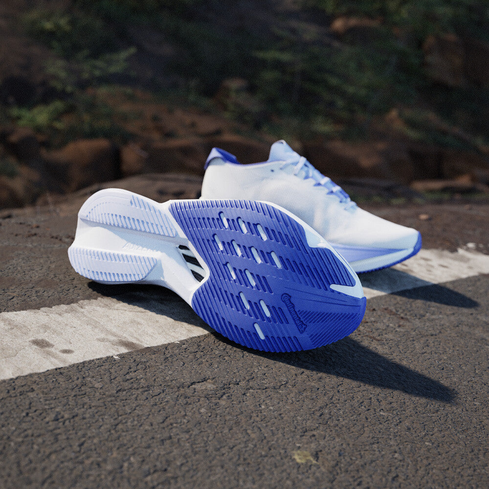 Adidas - Adizero Boston 12 - White / Lucid Blue / Cobalt Blue - Chaussures running femmes