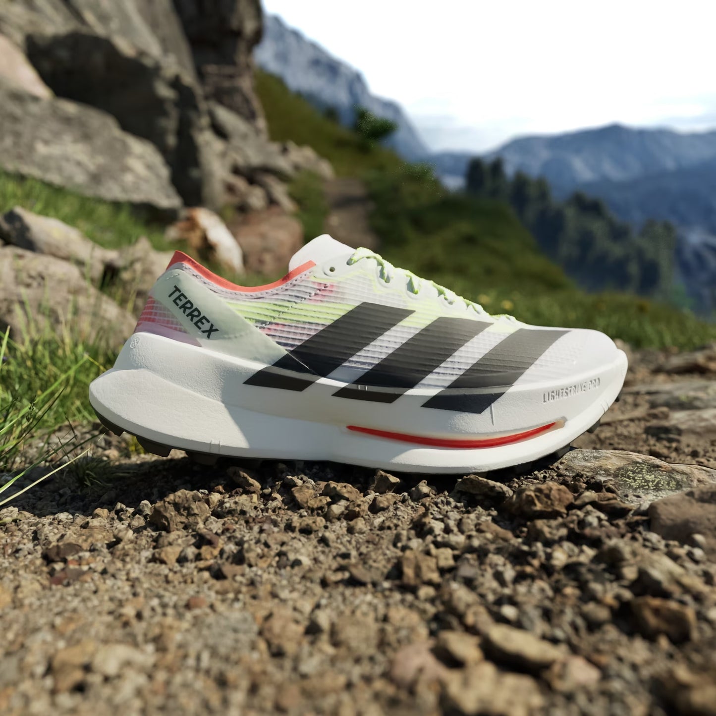 Adidas - Terrex Agravic Speed Ultra 2 - Cloud White / Core Black / Semi Impact Orange - Chaussures trail running hommes