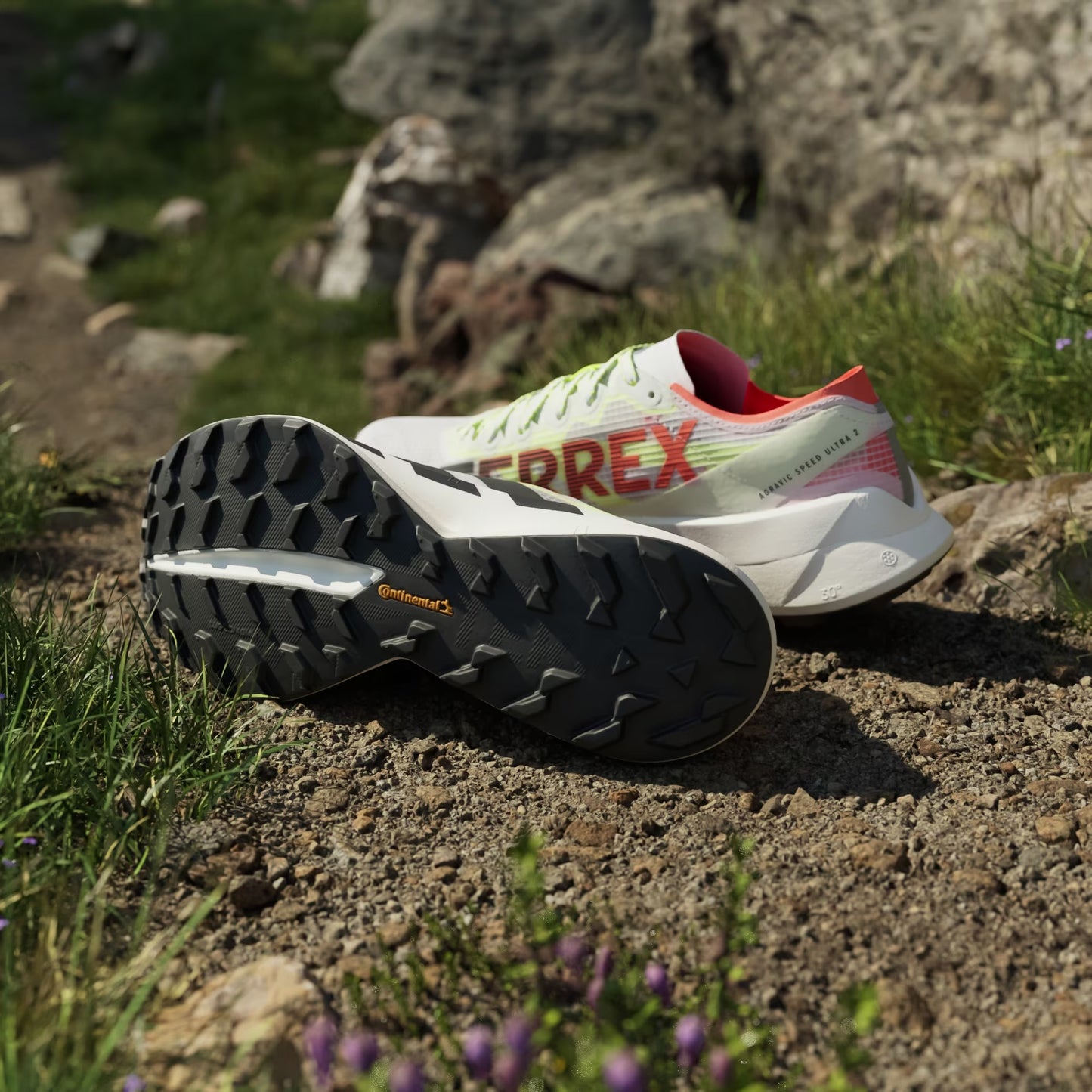 Adidas - Terrex Agravic Speed Ultra 2 - Cloud White / Core Black / Semi Impact Orange - Chaussures trail running hommes