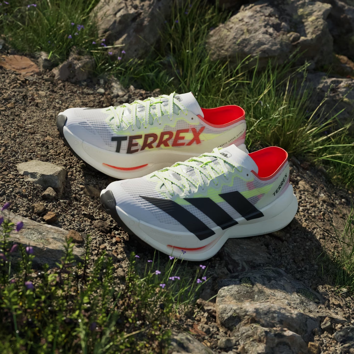 Adidas - Terrex Agravic Speed Ultra 2 - Cloud White / Core Black / Semi Impact Orange - Chaussures trail running hommes