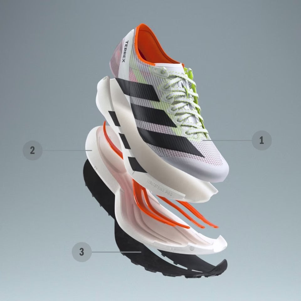 Adidas - Terrex Agravic Speed Ultra 2 - Cloud White / Core Black / Semi Impact Orange - Chaussures trail running hommes