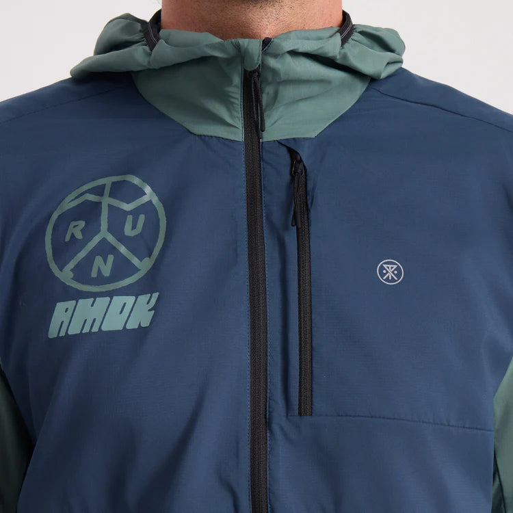 Roark Run Amok - Secondwind 3.0 Jacket Packable - slate green - veste running hommes