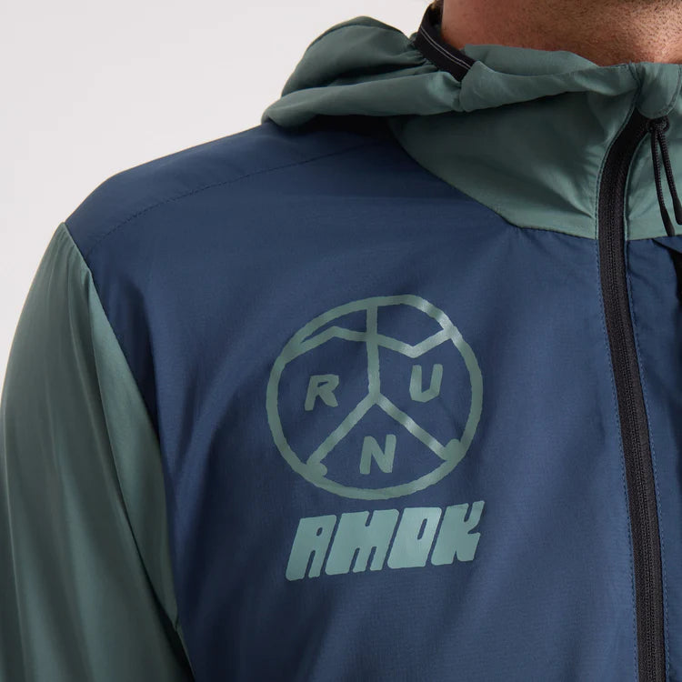 Roark Run Amok - Secondwind 3.0 Jacket Packable - slate green - veste running hommes