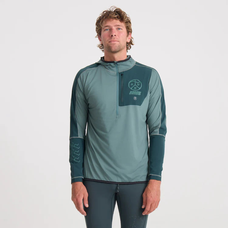Roark Run Amok - Grinnell Active Hoodie - dark forest - teeshirt running hommes