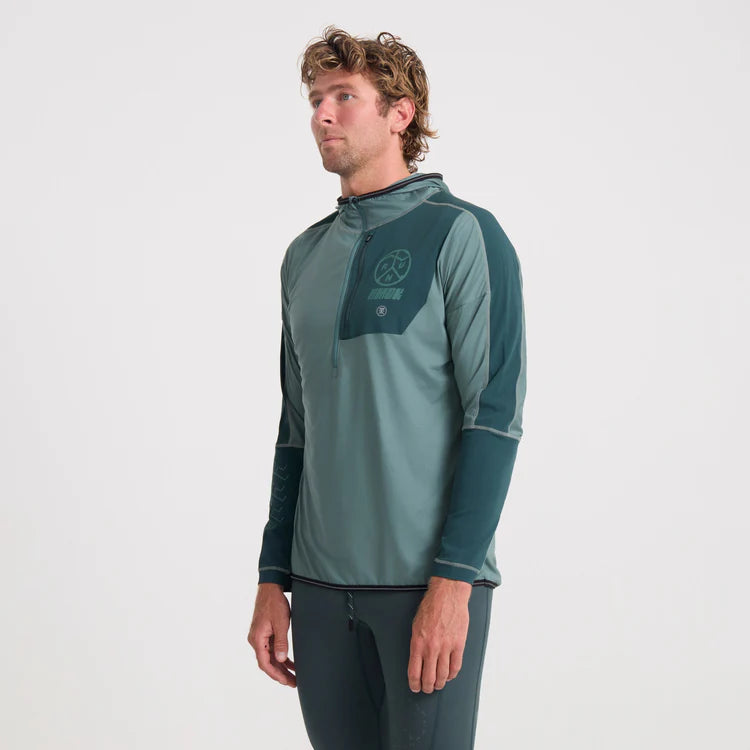 Roark Run Amok - Grinnell Active Hoodie - dark forest - teeshirt running hommes