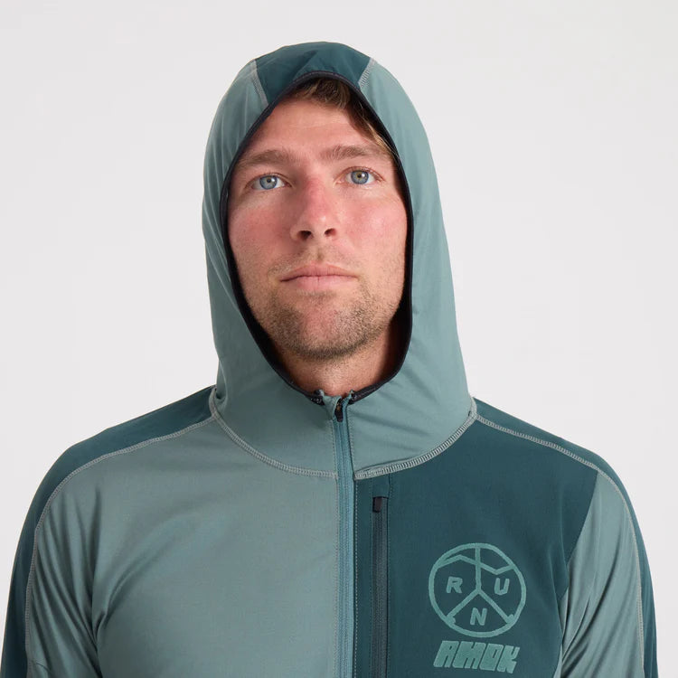 Roark Run Amok - Grinnell Active Hoodie - dark forest - teeshirt running hommes