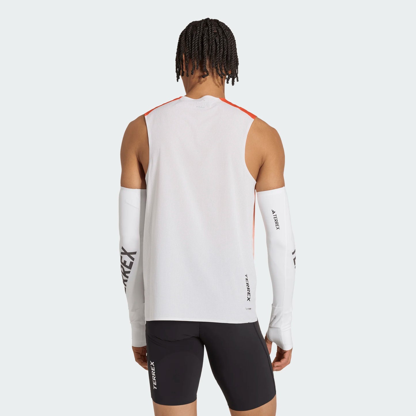 Adidas - Terrex Xperior Pro Tank - White / Semi Impact Orange - Débardeur running hommes