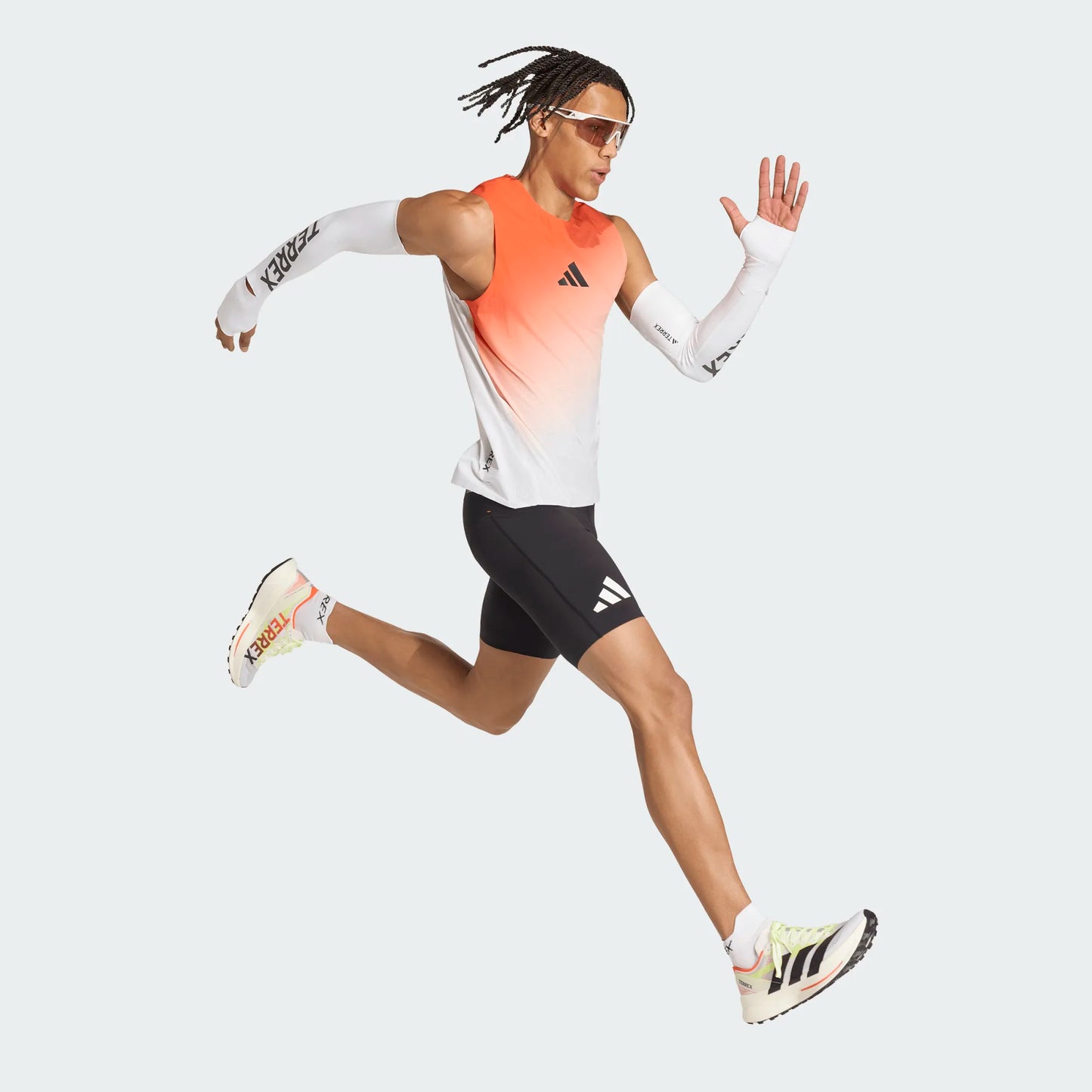 Adidas - Terrex Xperior Pro Tank - White / Semi Impact Orange - Débardeur running hommes