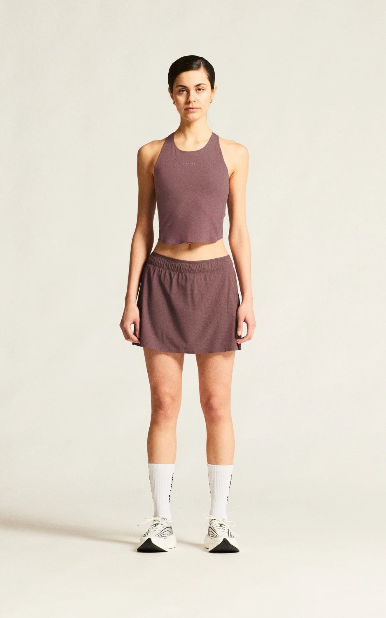Craft - Hypervent Cropped Pocket Singlet W - flint - débardeur running femmes