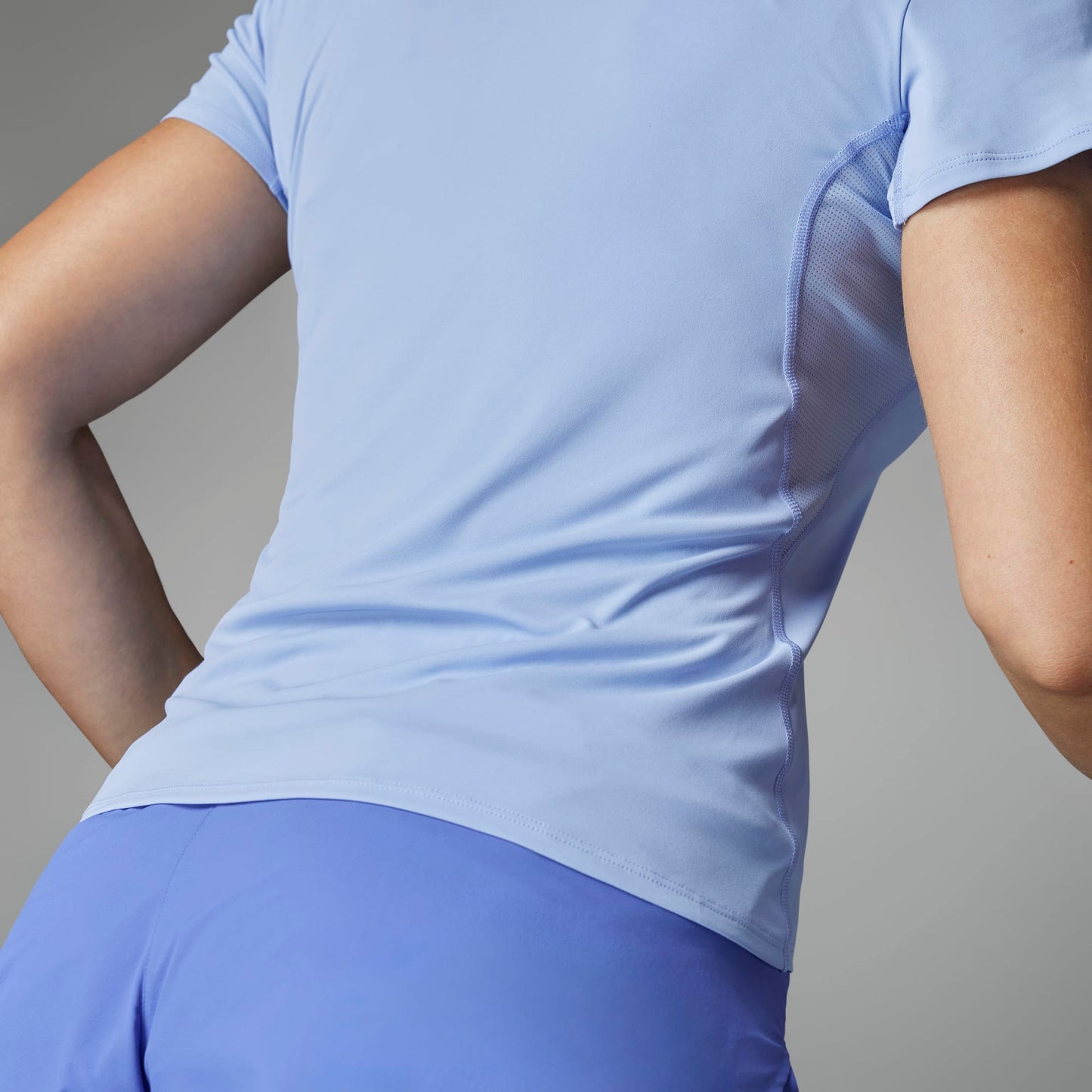 Adidas - Adizero Essentials Tee - blue spa - Teeshirt running femmes