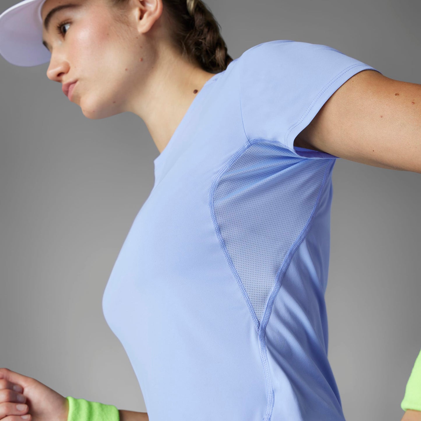 Adidas - Adizero Essentials Tee - blue spa - Teeshirt running femmes