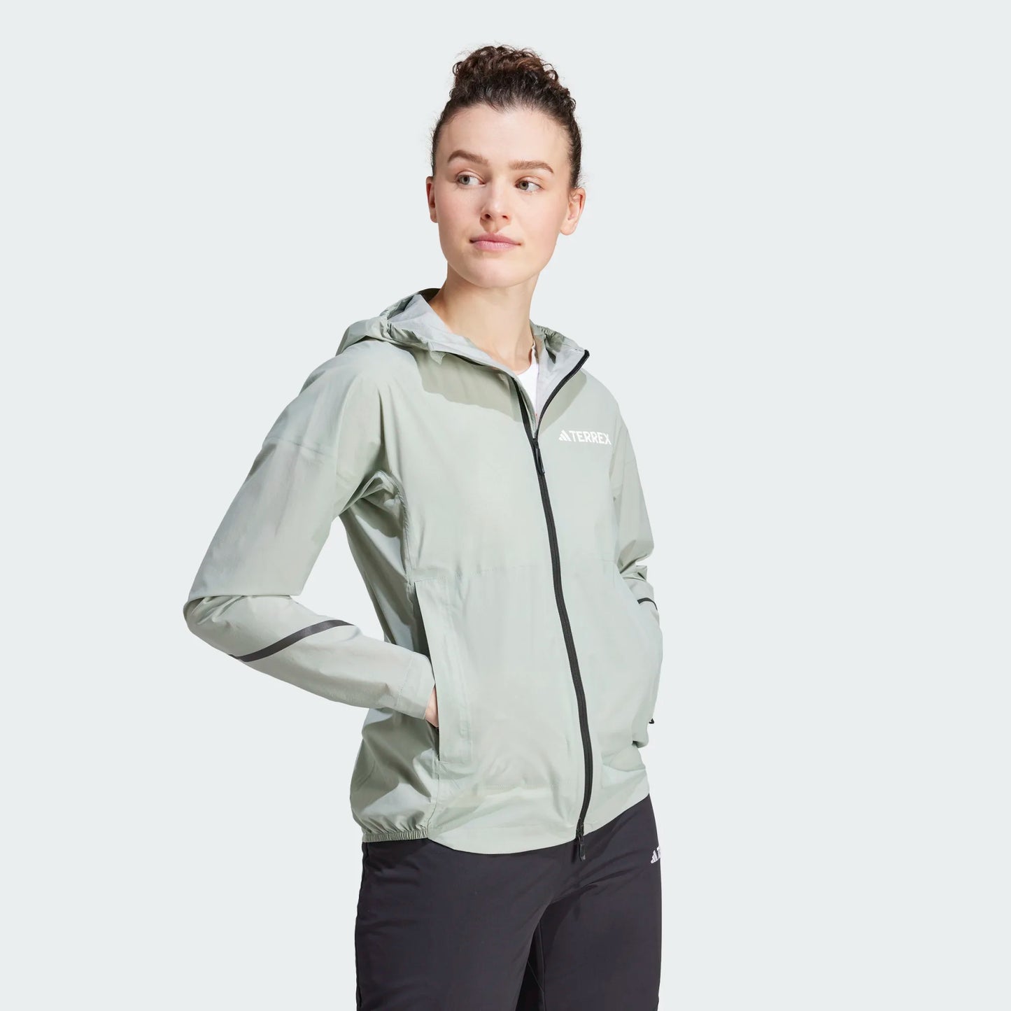 Adidas - Veste 2.5 couches Terrex Xperior Light RAIN.RDY - silver green - Veste running femmes