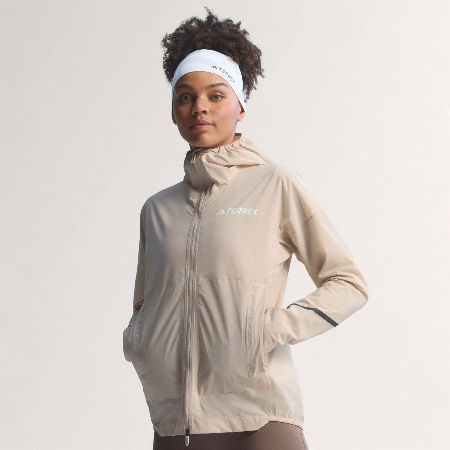 Adidas - Veste 2.5 couches Terrex Xperior Light RAIN.RDY - wonder taupe - Veste running femmes