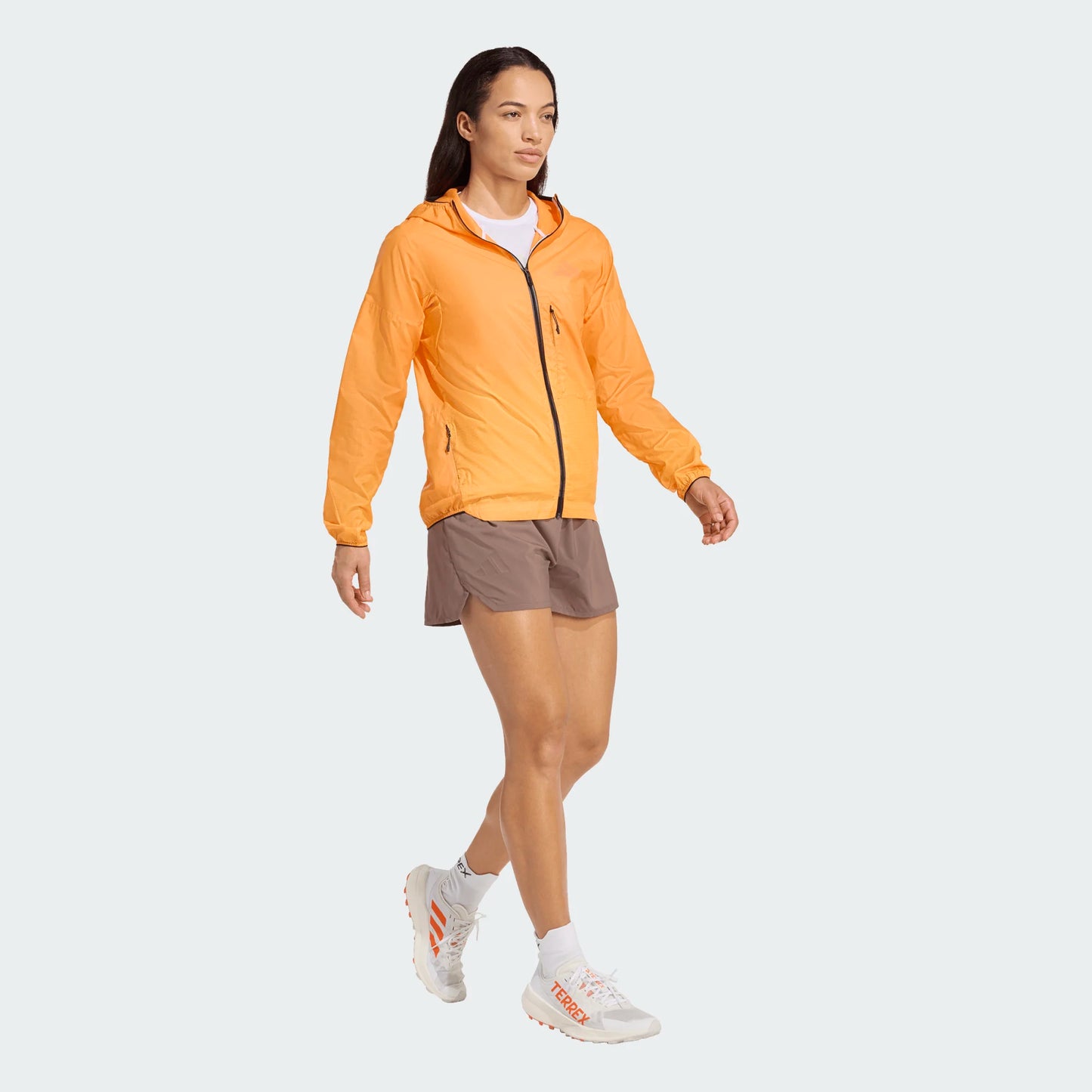 Adidas - Terrex Xperior Clima365 Light Windweave Jacket - Semi Impact Orange / Pure Tangerine - Veste running femmes