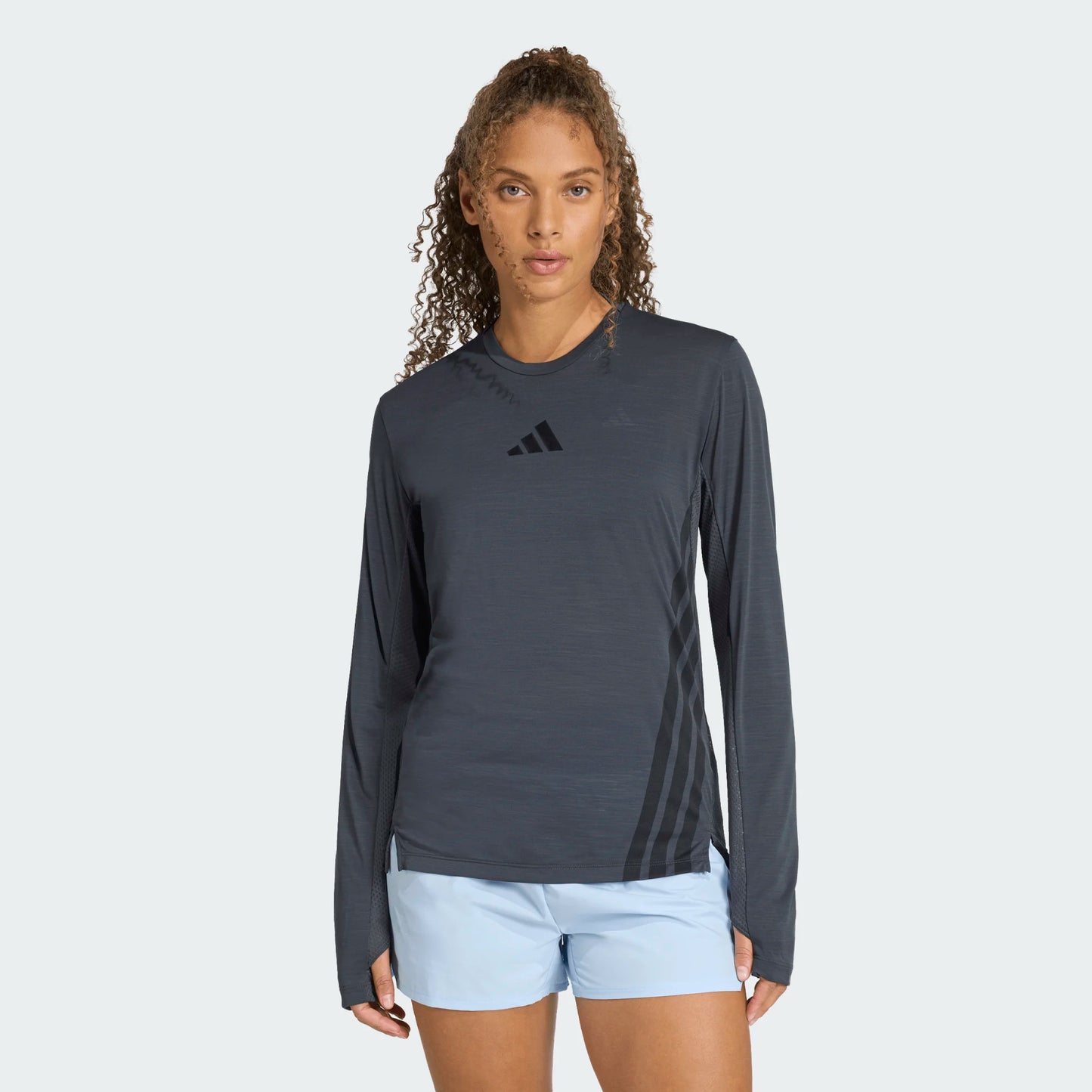 Adidas - Xperior LS Tee - carbon - teeshirt Running femmes