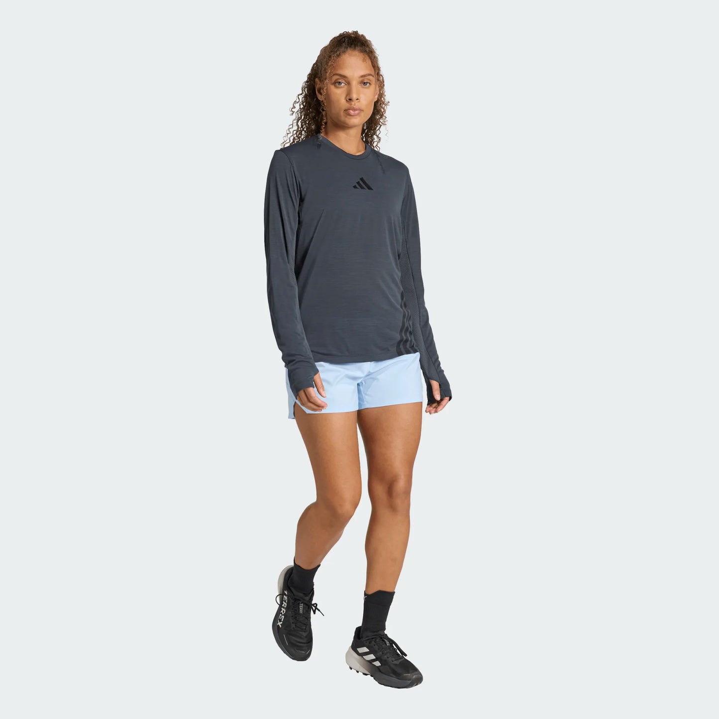 Adidas - Xperior LS Tee - carbon - teeshirt Running femmes