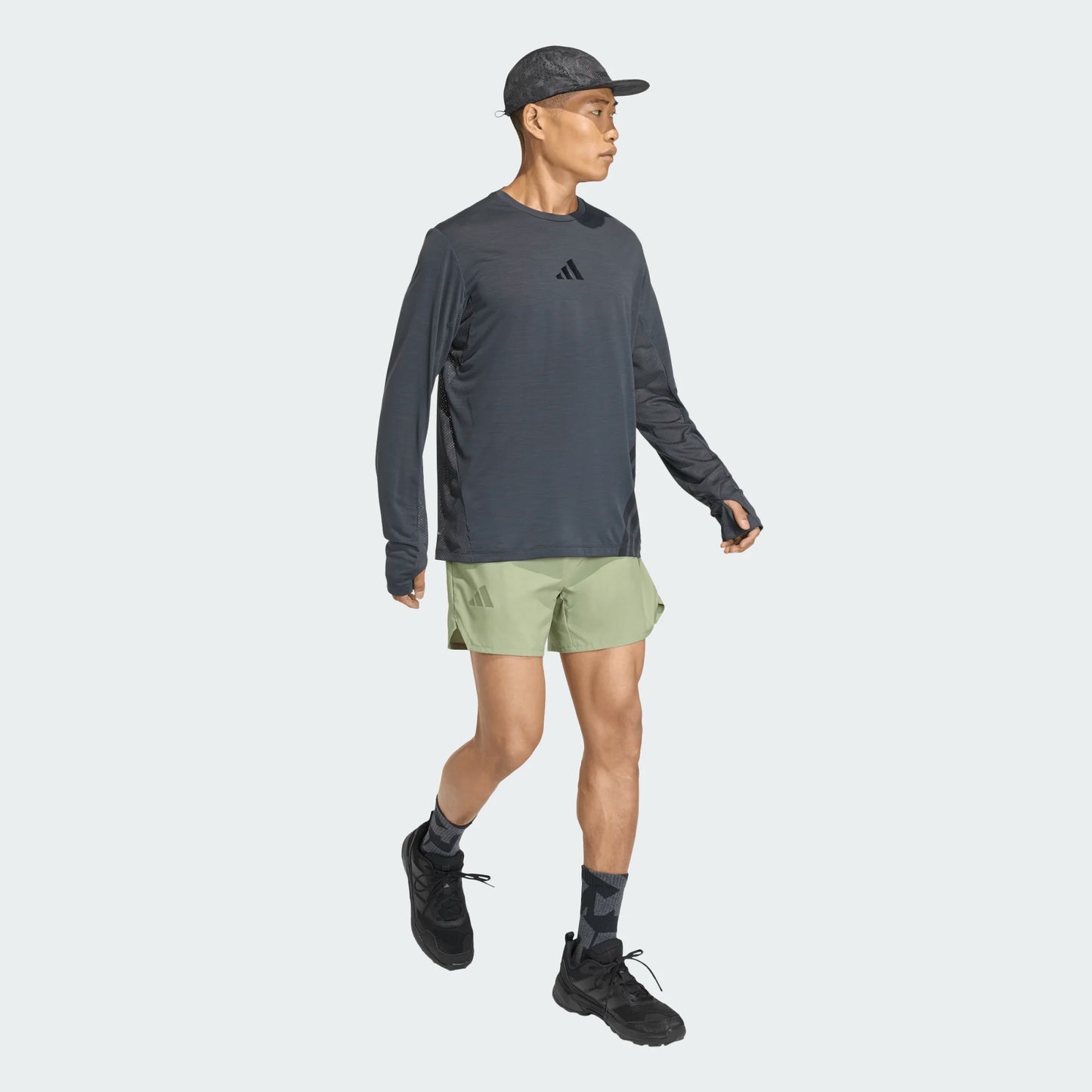 Adidas - Xperior LS Tee - carbon - teeshirt Running hommes