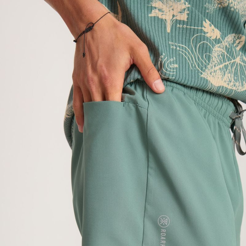 Roark Run Amok - Baja Shorts 5" - slate green - Short running hommes