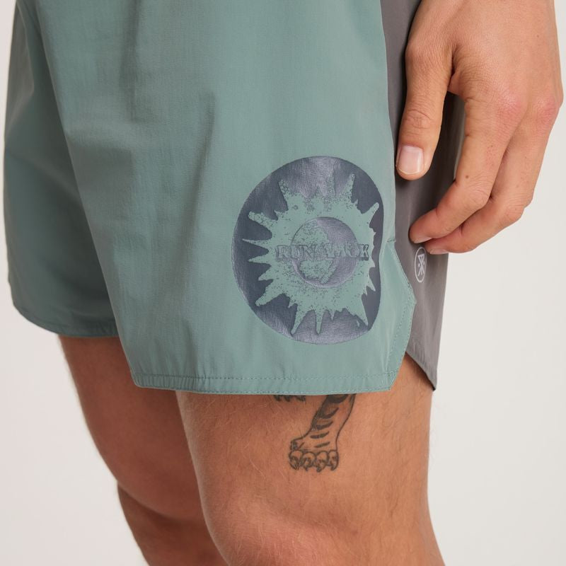 Roark Run Amok - Alta Shorts 5" - slate Green - short running hommes