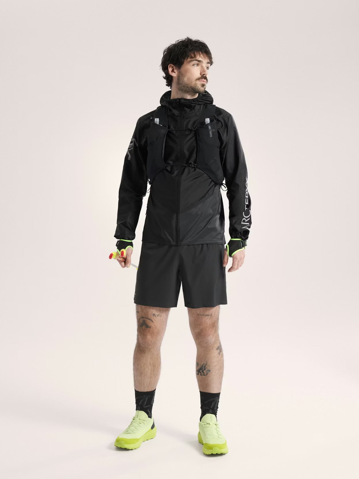 Arc’teryx - Norvan Windshell Hoody - black / graphite - veste running hommes