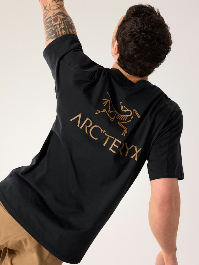 Arc’teryx - Kragg SL Cotton Bird Word SS Tee - 24K black - Teeshirt hommes
