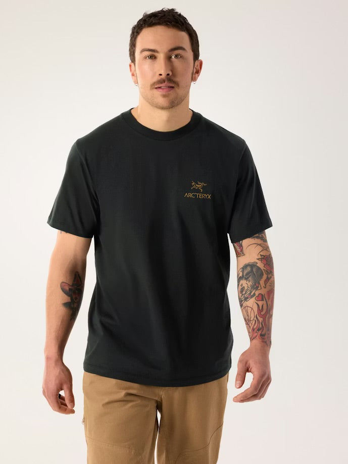 Arc’teryx - Kragg SL Cotton Bird Word SS Tee - 24K black - Teeshirt hommes