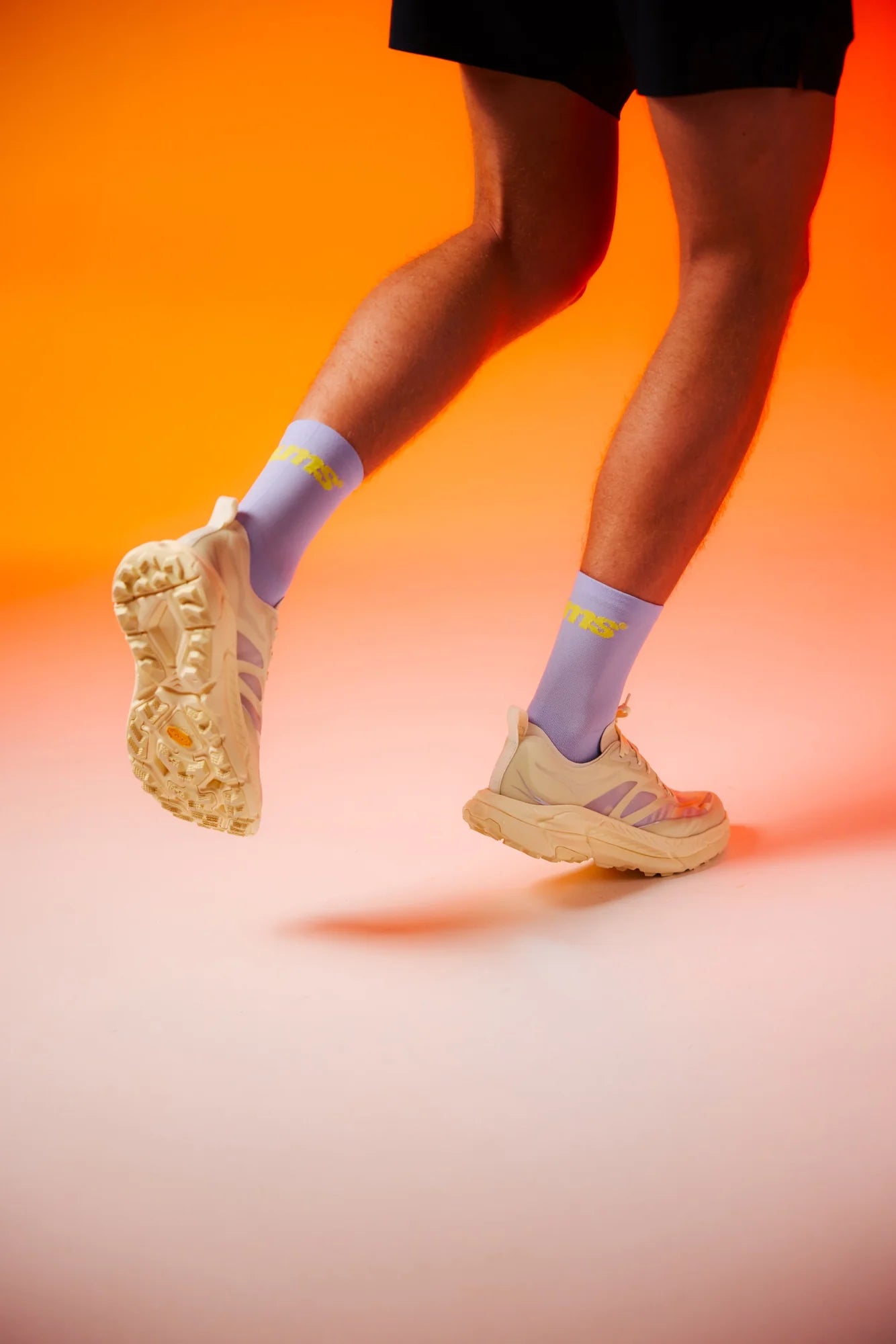 Sums Club - All Seasons Socks - lilac / yellow - Chaussettes Running unisexe