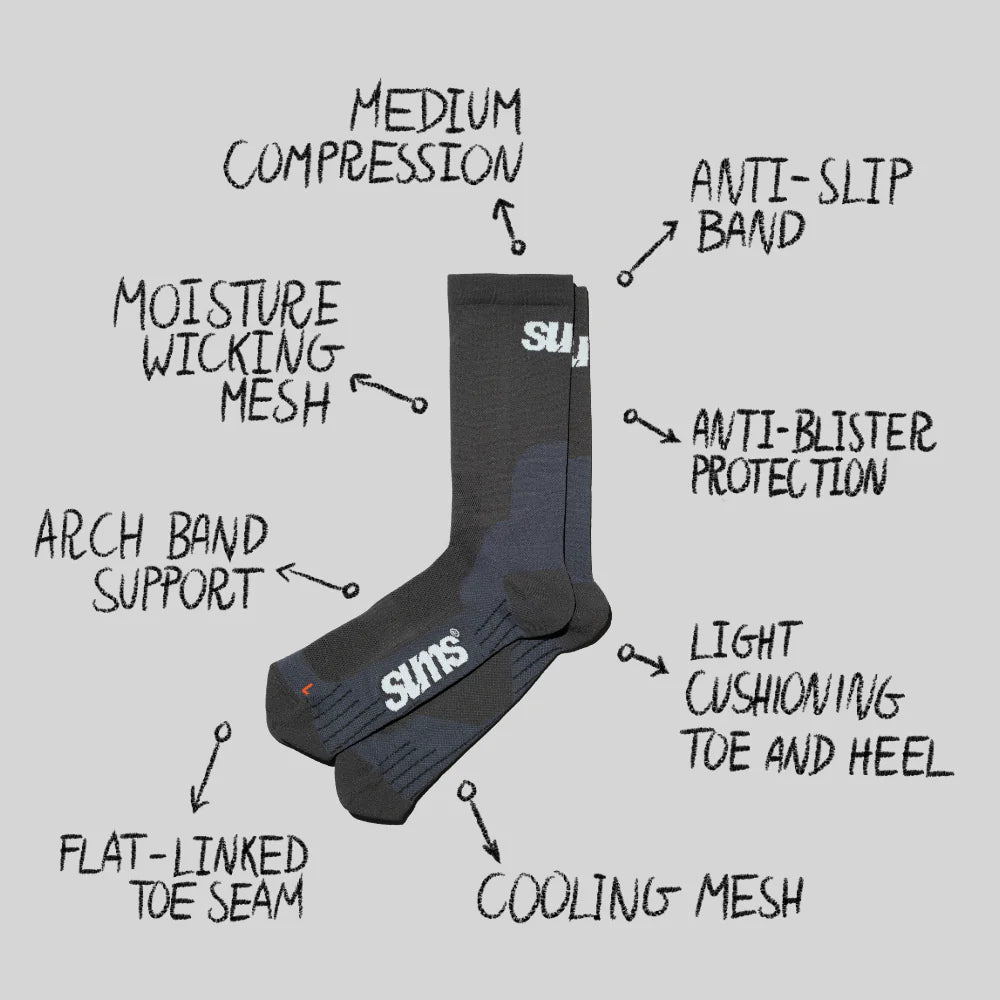 Sums Club - All Seasons Socks - beluga - Chaussettes Running unisexe