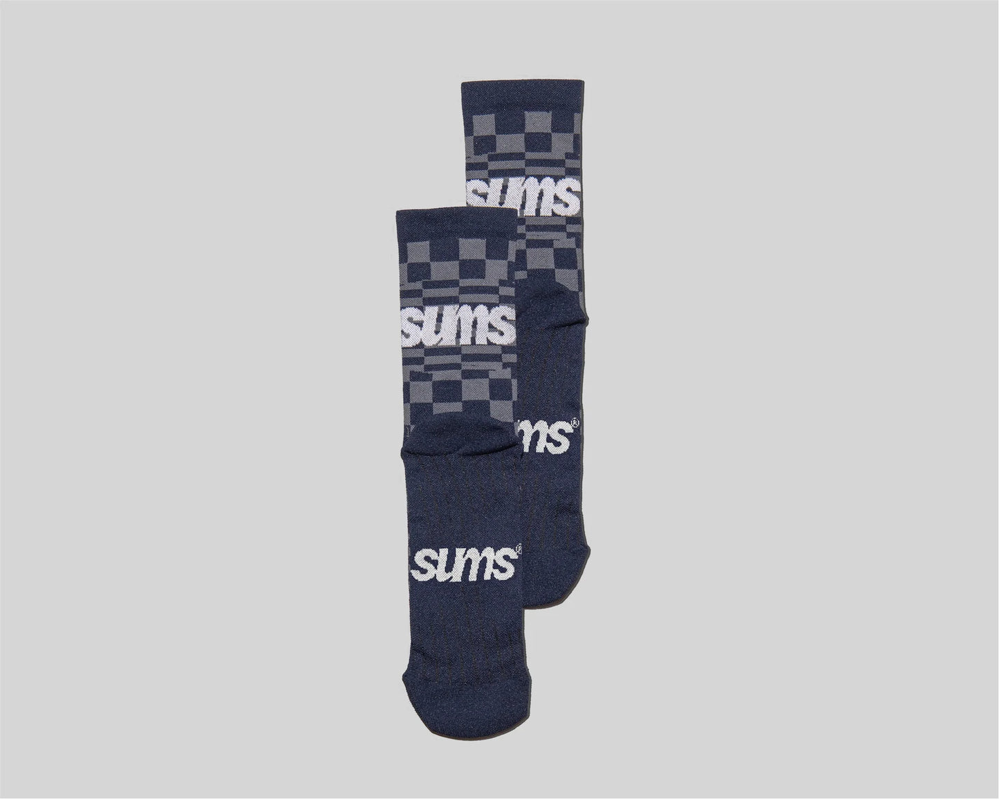 Sums Club - Checkers Socks - navy - Chaussettes Running unisexe