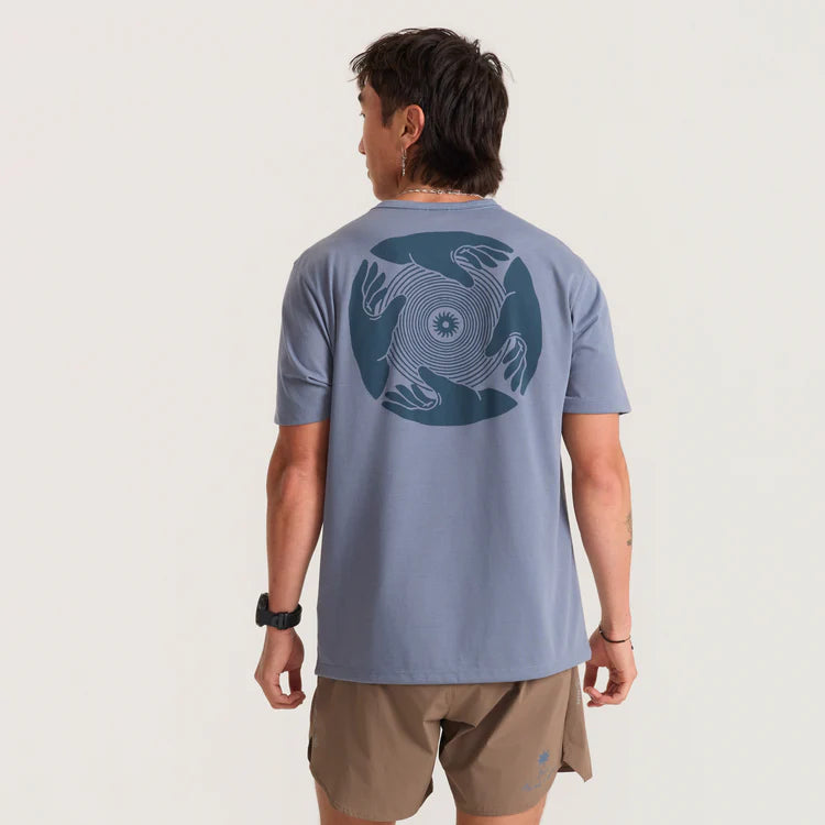 Roark Run Amok - Mathis Active SS Tee - neptune - teeshirt running hommes