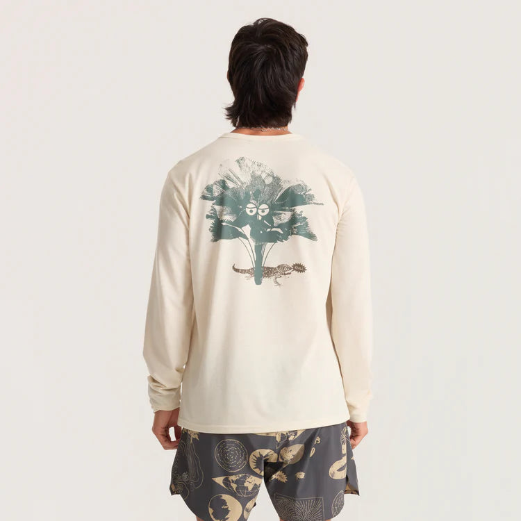 Roark Run Amok - Mathis Active LS Tee - ivory - teeshirt running hommes