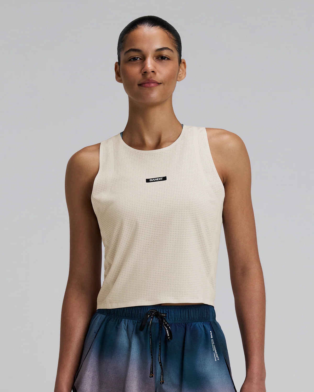 Bandit - Women’s GEOMESH™ Race Singlet - cream - Débardeur Running femmes