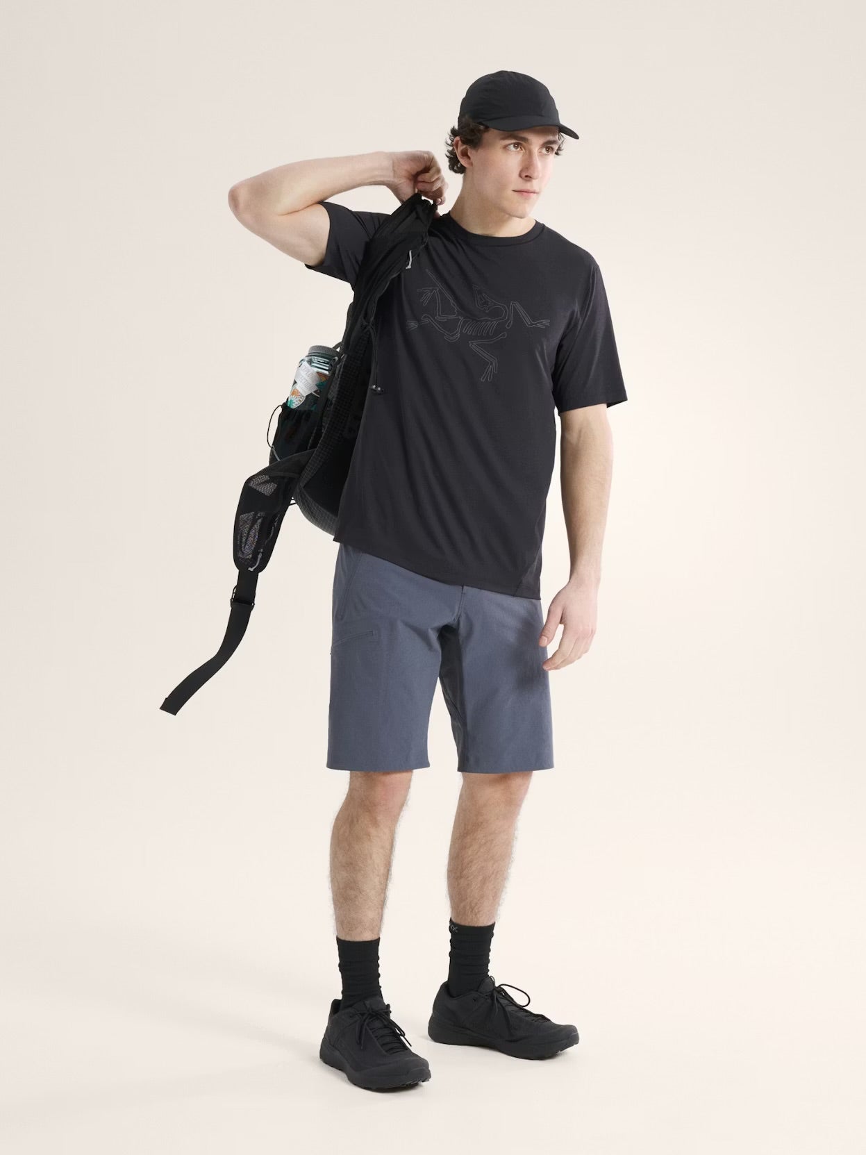 Arc’teryx - Cormac Logo SS Tee - black - teeshirt running hommes