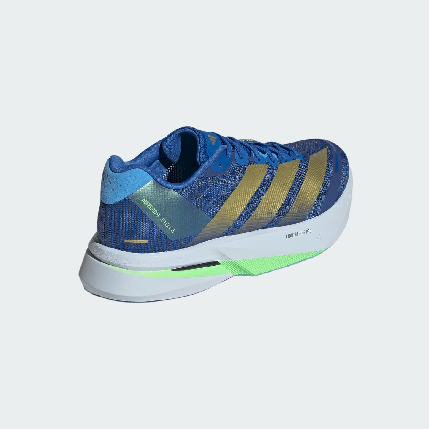 Adidas - Adizero Boston 13 - blue / gold metal / blue burst - Chaussures running hommes