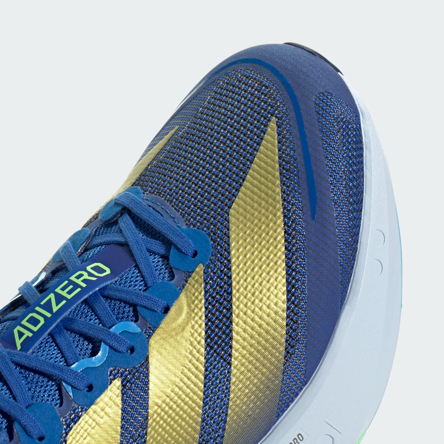 Adidas - Adizero Boston 13 - blue / gold metal / blue burst - Chaussures running hommes