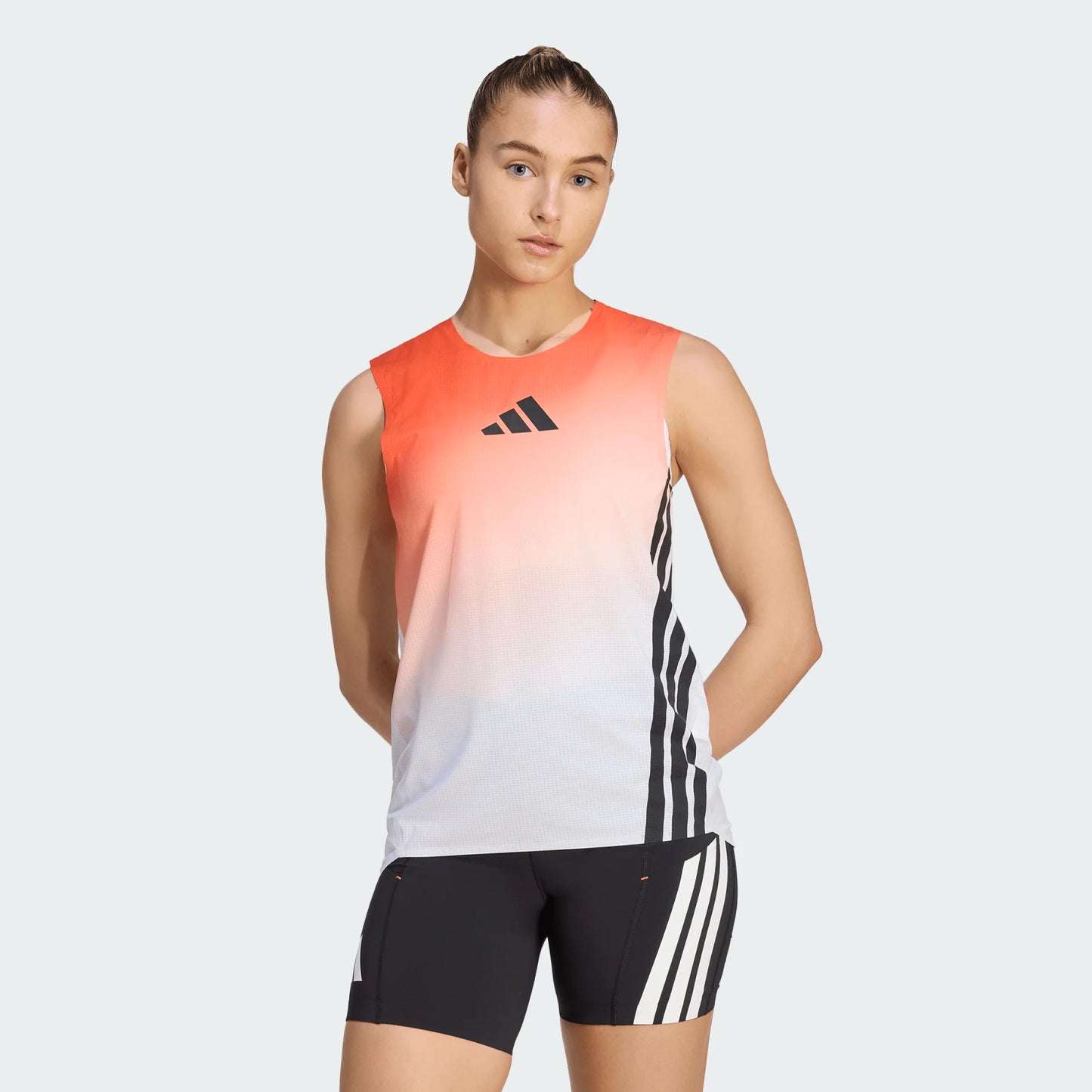 Adidas - Terrex Xperior Pro W Tank - White / Semi Impact Orange - Débardeur running femmes
