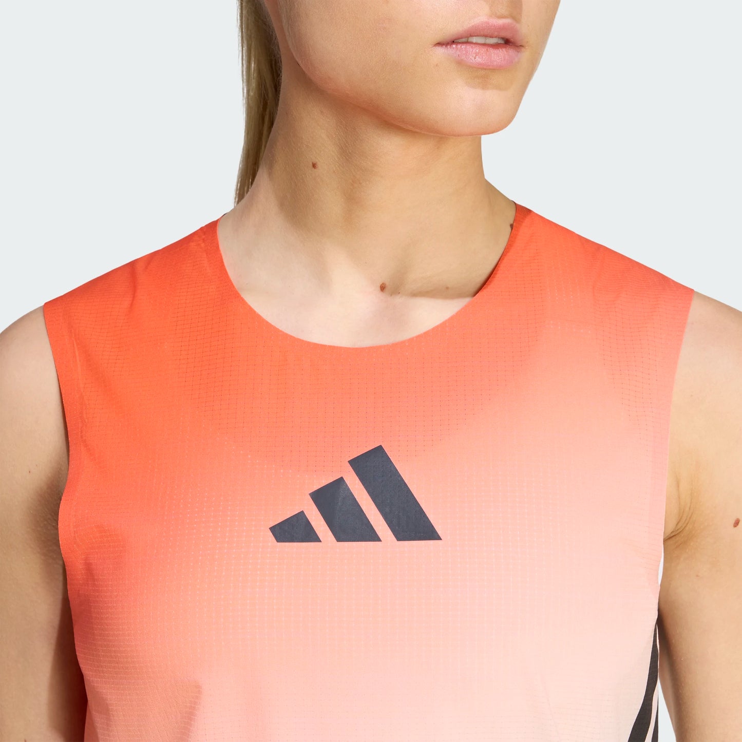 Adidas - Terrex Xperior Pro W Tank - White / Semi Impact Orange - Débardeur running femmes
