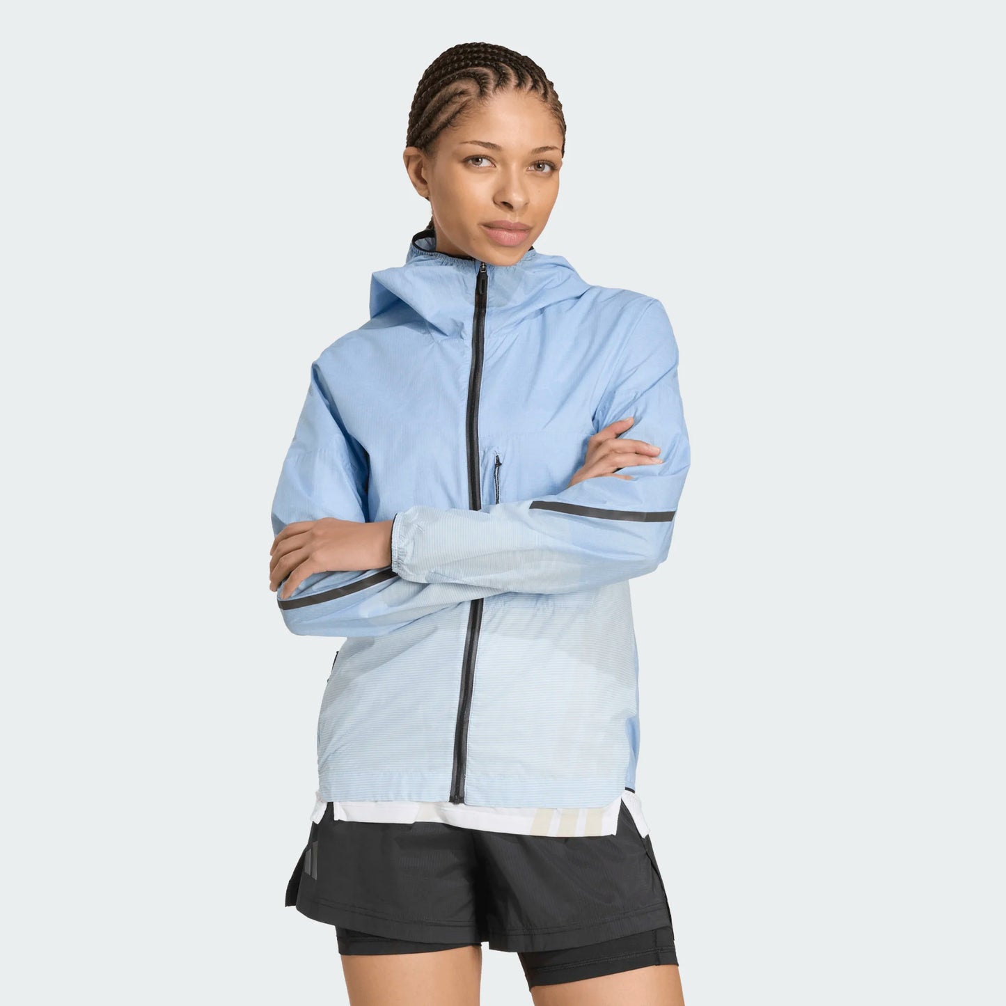 Adidas - Terrex Xperior Clima365 Light Windweave Jacket - Ray Blue / Crystal Sky - Veste running femmes
