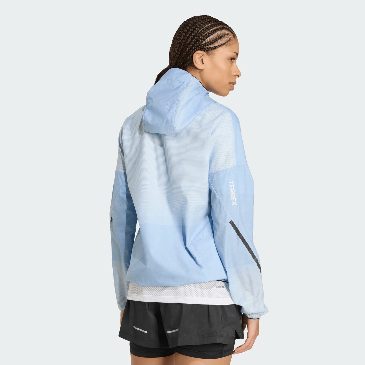 Adidas - Terrex Xperior Clima365 Light Windweave Jacket - Ray Blue / Crystal Sky - Veste running femmes