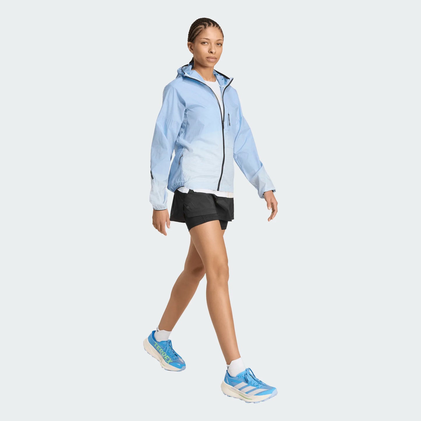 Adidas - Terrex Xperior Clima365 Light Windweave Jacket - Ray Blue / Crystal Sky - Veste running femmes